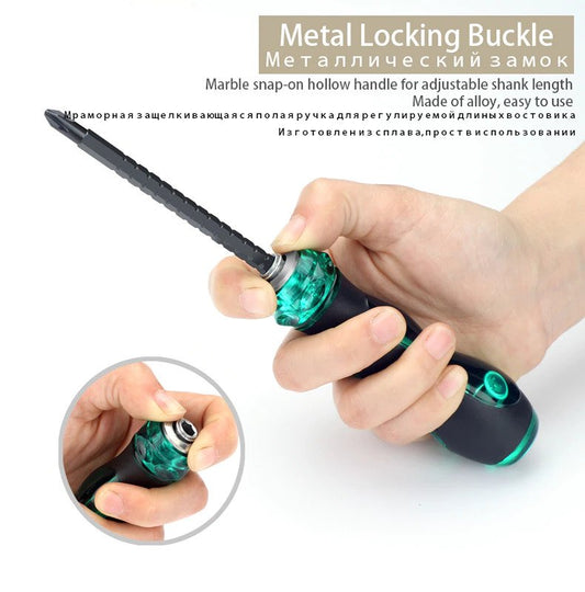 Telescopic Dual-purpose Screwdriver (with detachable handle)
